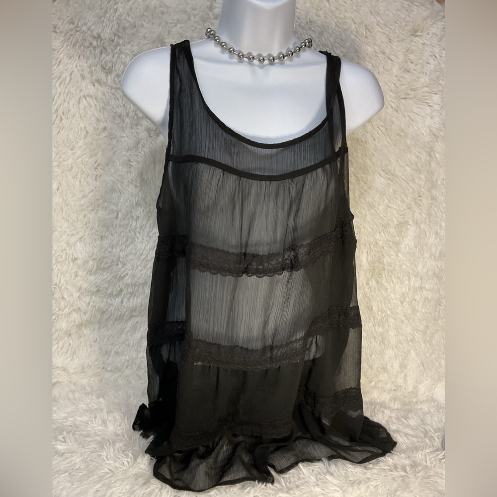 Sheer and Lace Babydoll Top